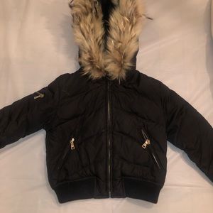 Black puffer coat
